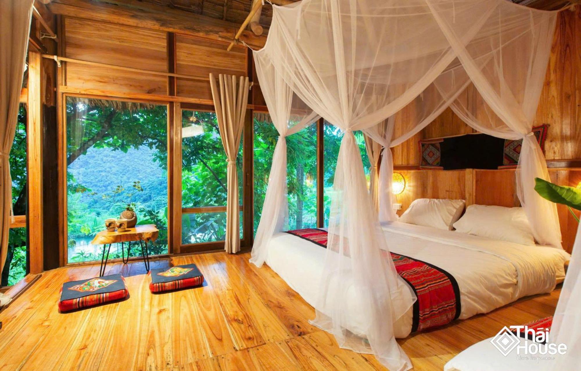 Thai House Pu Luong - Century Old Stilt House With Terrace Views Huong Ba Thuoc Extérieur photo