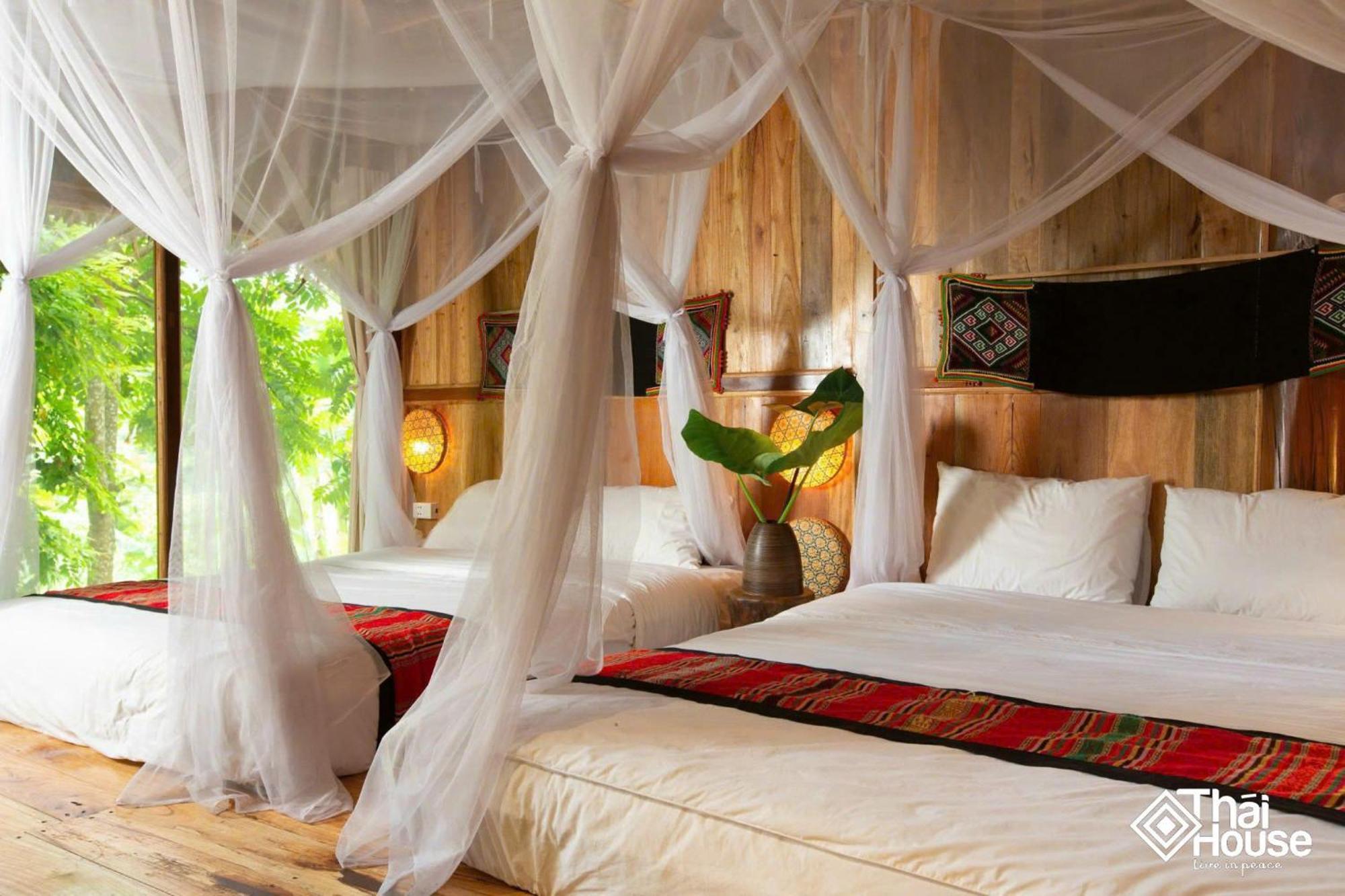 Thai House Pu Luong - Century Old Stilt House With Terrace Views Huong Ba Thuoc Extérieur photo
