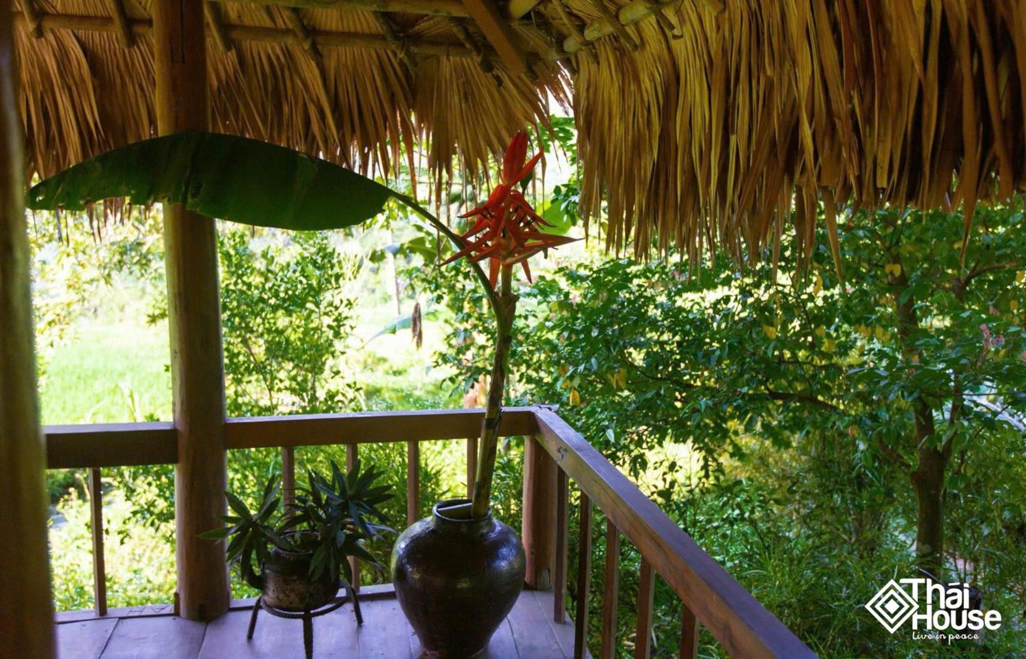 Thai House Pu Luong - Century Old Stilt House With Terrace Views Huong Ba Thuoc Extérieur photo