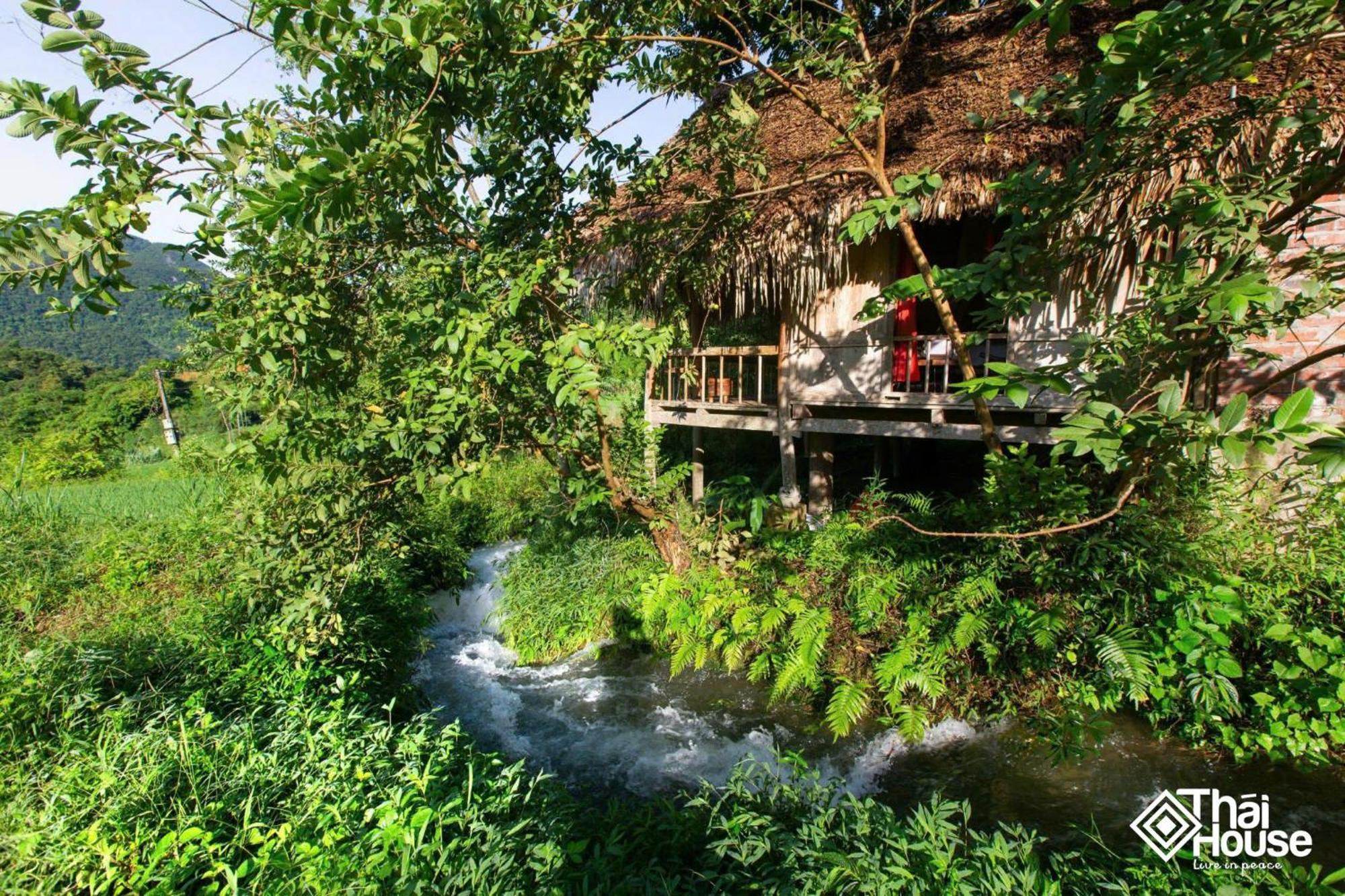 Thai House Pu Luong - Century Old Stilt House With Terrace Views Huong Ba Thuoc Extérieur photo